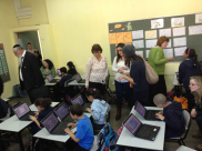 بالصور: وفد من مديري المدارس في زيارة لمدرسة أجيال الابتدائية بيافا